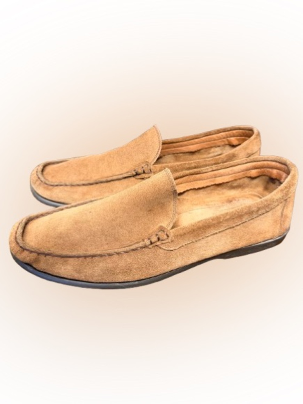Lopez Taibo Brown Suede Loafers Men’s Size 11 Estimated Slip On Moc Toe Shoes